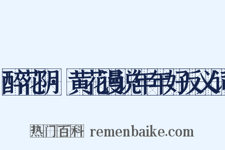 醉花阴·黄花谩说年年好反义词是什么意思的图片